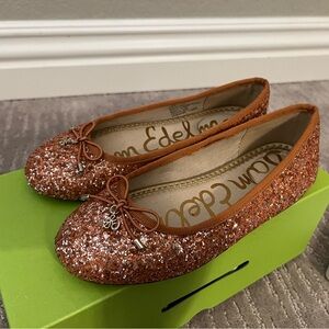Little girls, Sam Edelman, glitter, ballet flats